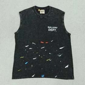 GALLERYDEPT Vest Black White GA Ink Splash-1915  